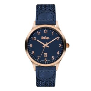 Lee-Cooper-LC06296-499-Mens-Analog-Watch-Blue-Dial-Blue-Leather-Strap