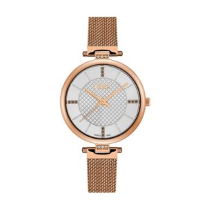 Lee-Cooper-LC06463-430-WoMens-Analog-Watch-Silver-Dial-Stainless-Steel-Rose-Gold-Strap