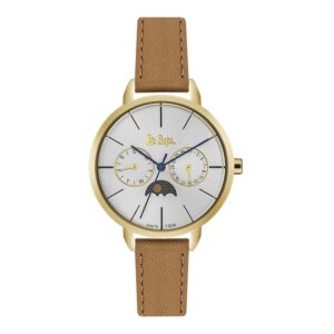 Lee-Cooper-LC06483-134-WoMens-Analog-Watch-White-Dial-Light-Brown-Strap