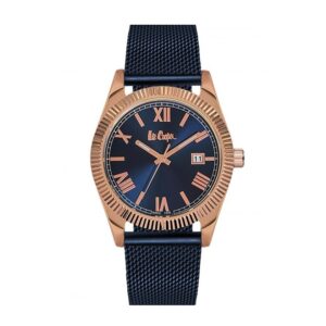 Lee-Cooper-LC06522-490-Mens-Analog-Watch-Blue-Dial-Stainless-Steel-Blue-Mesh-Strap