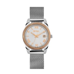 Lee-Cooper-LC06523-530-WoMens-Analog-Watch-White-Dial-Stainless-Steel-Mesh-Strap
