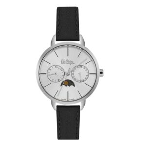 Lee-Cooper-LC06536-331-Mens-Analog-Watch-White-Dial-Multi-Function-3-Hands-Black-Leather-Strap
