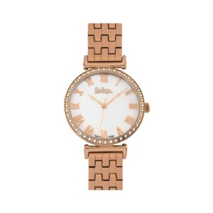 Lee-Cooper-LC06562-420-WoMens-Analog-Watch-White-Dial-Stainless-Steel-Rose-Gold-Strap