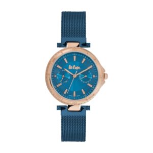 Lee-Cooper-LC06599-490-WoMens-Analog-Watch-Blue-Dial-Stainless-Steel-Blue-Mesh-Strap