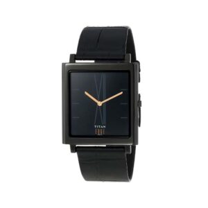 Titan-1518NL01-Mens-Watch-Edge-Collection-Analog-Black-Dial-Black-Leather-Band