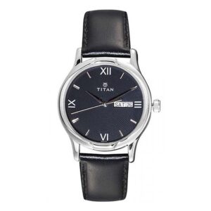 Titan-1580SL04-Mens-Watch-Karishma-Collection-Analog-Black-Dial-Black-Leather-Band