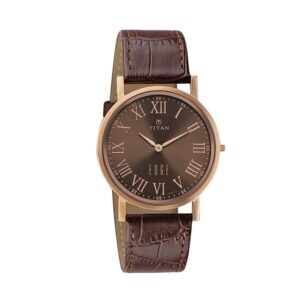 Titan-1595WL03-Mens-Watch-Edge-Collection-Analog-Brown-Dial-Brown-Leather-Band
