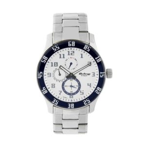Titan-1632SM01-Mens-Watch-Octane-Collection-Analog-White-Dial-Silver-Stainless-Band