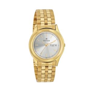 Titan-1648YM04-Mens-Watch-Karishma-Collection-Analog-Silver-Dial-Gold-Stainless-Band