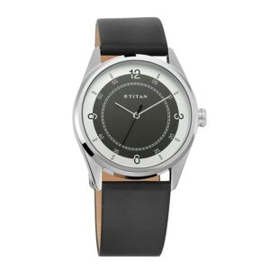 Titan-1729SL04-Mens-Watch-Classique-Collection-Analog-Black-Dial-Brown-Leather-Band