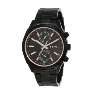 Titan-1733NM01-Mens-Watch-Classique-Collection-Analog-Black-Dial-Black-Stainless-Band