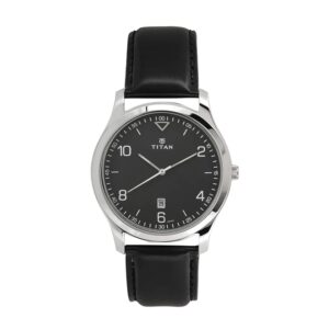 Titan-1770SL02-Mens-Watch-Classique-Collection-Analog-Black-Dial-Black-Leather-Band