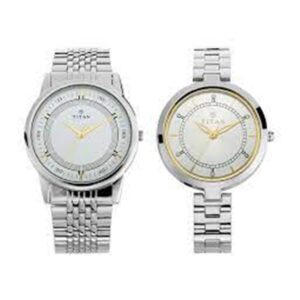 Titan-1773SM01P-Couples-Watch-Classique-Collection-Analog-Silver-White-Dial-Silver-Stainless-Band