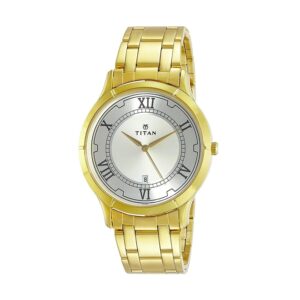 Titan-1775YM01-Mens-Watch-Karishma-Collection-Analog-Champagne-Dial-Gold-Stainless-Band