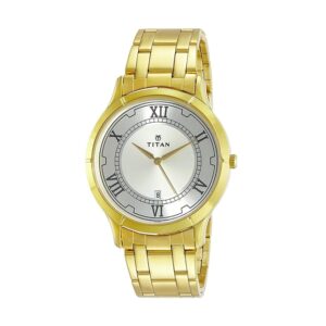 Titan-1775YM01-Mens-Watch-Karishma-Collection-Analog-Champagne-Dial-Gold-Stainless-Band