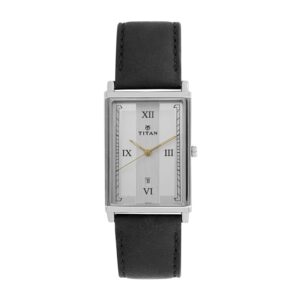 Titan-1776SL01-Mens-Watch-Karishma-Collection-Analog-White-Dial-Black-Leather-Band