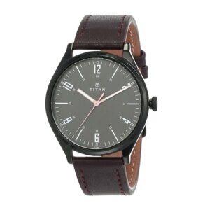 Titan-1802NL01-Mens-Watch-Regalia-Collection-Analog-Black-Dial-Brown-Leather-Band