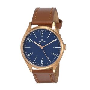 Titan-1802WL01-Mens-Watch-Regalia-Collection-Analog-Blue-Dial-Brown-Leather-Band