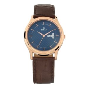 Titan-1824WL01-Mens-Watch-Karishma-Collection-Analog-Blue-Dial-Brown-Leather-Band