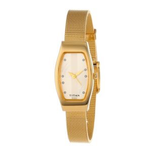 Titan-2067YM03-WoMens-Watch-Classique-Collection-Analog-Champagne-Dial-Gold-Stainless-Band