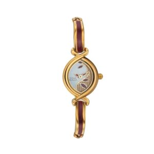 Titan-2251YM24-WoMens-Watch-Raga-Collection-Analog-Champagne-Dial-Maroon-Gold-Stainless-Band