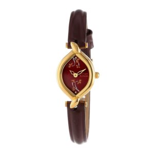 Titan-2455YL03-WoMens-Watch-Raga-Collection-Analog-Maroon-Dial-Brown-Leather-Band