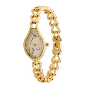 Titan-2457YM02-WoMens-Watch-Raga-Collection-Analog-Champagne-Dial-Gold-Stainless-Band