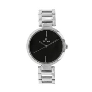 Titan-2480SM02-WoMens-Watch-Tagged-Collection-Analog-Black-Dial-Silver-Stainless-Band