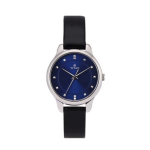 Titan-2481SL08-WoMens-Watch-Workwear-Collection-Analog-Blue-Dial-Black-Leather-Band