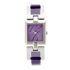Titan-2484SL03-WoMens-Watch-Youth-Collection-Analog-Purple-Dial-Purple-Leather-Band