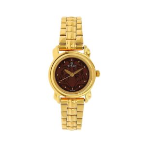Titan-2534YM03-WoMens-Watch-Karishma-Collection-Analog-Maroon-Dial-Gold-Stainless-Band