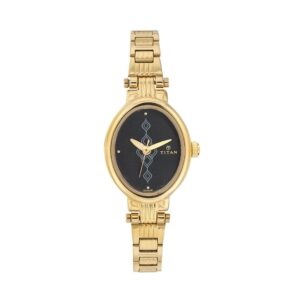 Titan-2535YM02-WoMens-Watch-Karishma-Collection-Analog-Black-Dial-Gold-Stainless-Band
