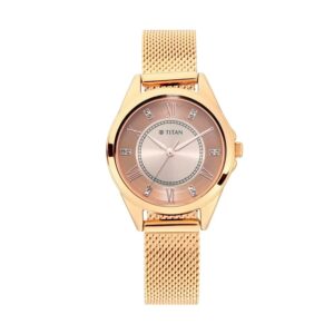 Titan-2565WM05-WoMens-Watch-Sparkle-Collection-Analog-Pink-Dial-Rose-Gold-Stainless-Band