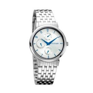 Titan-2569SM03-WoMens-Watch-Workwear-Collection-Analog-White-Dial-Silver-Stainless-Band