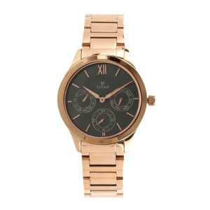 Titan-2570WM01-WoMens-Watch-Workwear-Collection-Analog-Black-Dial-Rose-Gold-Stainless-Band