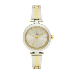 Titan-2574BM01-WoMens-Watch-Karishma-Collection-Analog-Silver-Dial-Silver-Gold-Stainless-Band