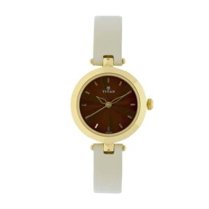 Titan-2574YL01-WoMens-Watch-Karishma-Collection-Analog-Maroon-Dial-White-Leather-Band