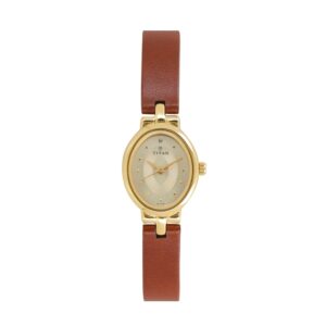 Titan-2594YL01-Womens-Watch-Karishma-Collection-Analog-Champagne-Dial-Brown-Leather-Band