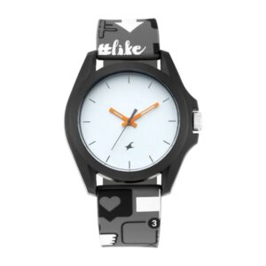 Titan-68011PP04-Unisex-Watch-Fastrack-Collection-Analog-White-Dial-Black-Grey-Plastic-Band