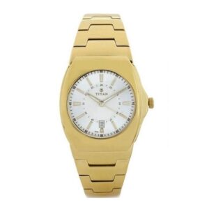 Titan-90021YM02-Mens-Watch-Regalia-Collection-Analog-White-Dial-Gold-Stainless-Band