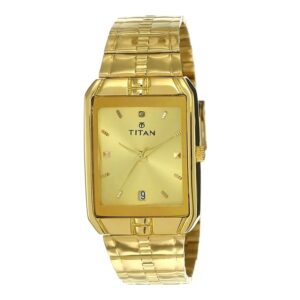 Titan-9151YM03-Mens-Watch-Karishma-Collection-Analog-Gold-Dial-Gold-Stainless-Band