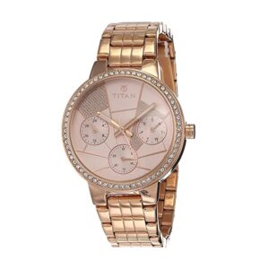 Titan-95058WM02-WoMens-Watch-Purple-Collection-Analog-Rose-Gold-Dial-Rose-Gold-Stainless-Band
