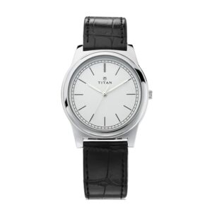 Titan-99001SL02-Mens-Watch-Corporate-Gift-Collection-Analog-White-Dial-Black-Leather-Band