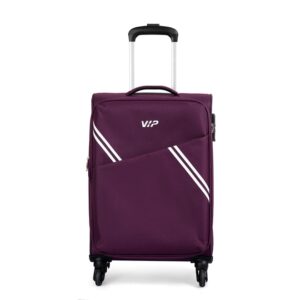 VIP-VERONA-59cm4-Wheel-Cabin-Luggage-Trolley-Purple