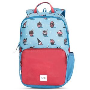 Wildcraft-WI-WIKICHAMCBE-Cupcake-Printed-Backpack-Blue-Red
