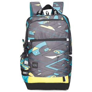 Wildcraft-WI-WIKISQUA1JBK-Printed-2-Compartment-Backpack-Black-Blue