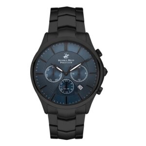 Beverly-Hills-Polo-Club-BP3232X-690-Mens-Analog-Watch-Blue-Dial-Black-Stainless-Steel-Band