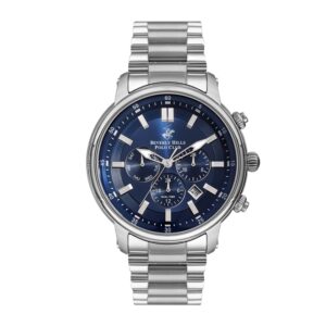 Beverly-Hills-Polo-Club-BP3254X-390-Gents-Watch-Maurice-Dual-Time-Silver-Stainless-Steel-Dark-Blue-Dial