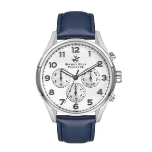 Beverly-Hills-Polo-Club-BP3282X-339-Gents-Watch-Multifunction-Matteo-Dark-Blue-Leather-Strap-White-Dial