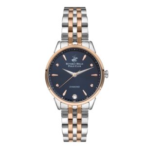 Beverly-Hills-Polo-Club-BP3293X-590-Ladies-Watch-Sydney-Diamond-Stainless-Steel-Rose-Gold-and-Silver-band-Dark-Blue-Dial